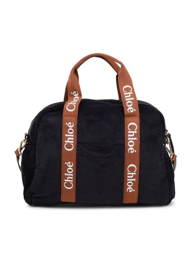 Chloé Kids logo-print changing bag - Black von Chloé Kids