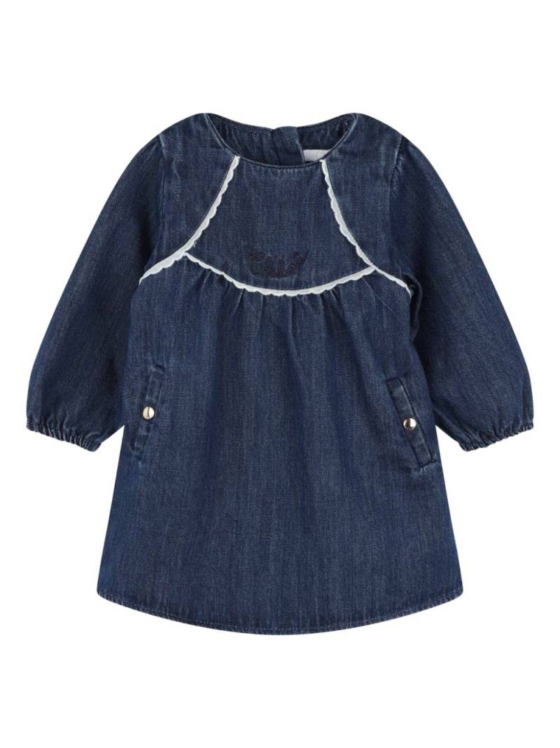 Chloé Kids long-sleeve cotton dress set - Blue von Chloé Kids