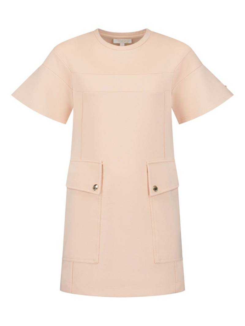 Chloé Kids round-neck short-sleeve minidress - Pink von Chloé Kids