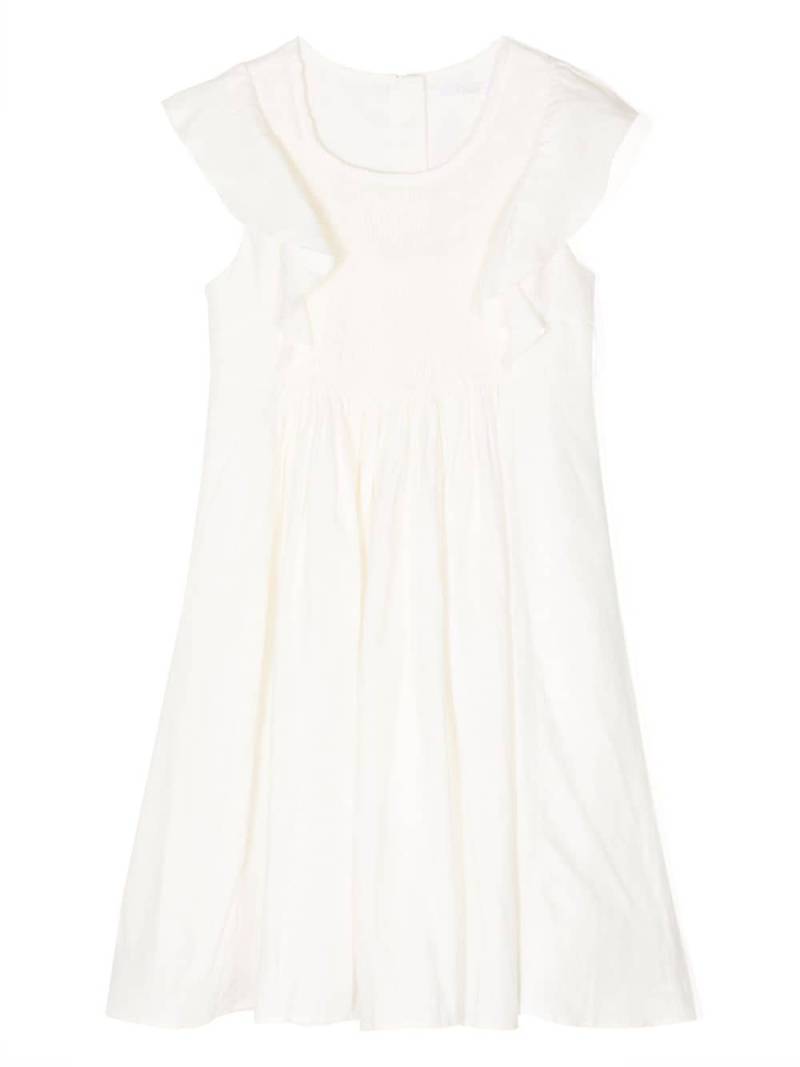 Chloé Kids ruffled empire-line sleeveless dress - White von Chloé Kids