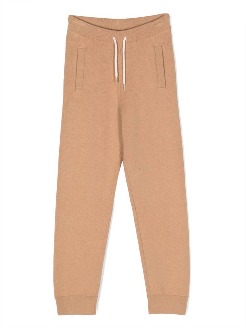 Chloé Kids stripe-detail knitted track pants - Neutrals von Chloé Kids