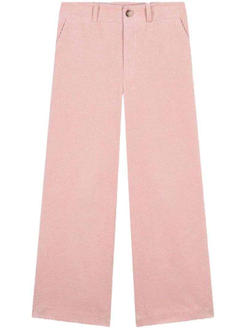 Chloé Kids wide-leg cotton trousers - Pink von Chloé Kids