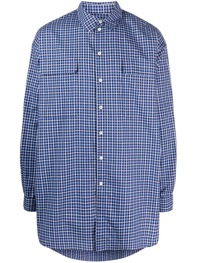 Chloe Nardin plaid-pattern oversize shirt - Blue von Chloe Nardin