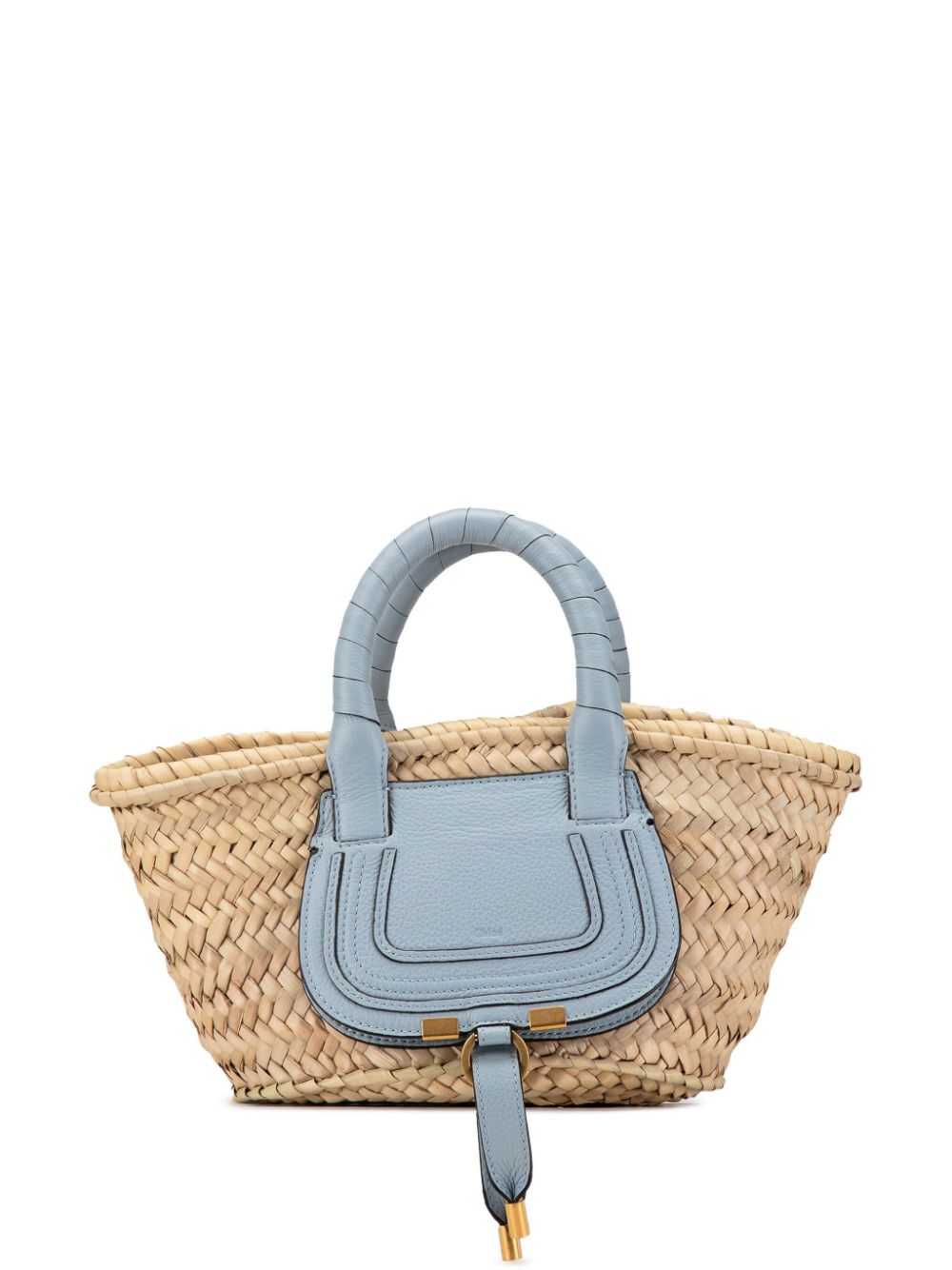 Chloé Pre-Owned 2002-2024 Mini Raffia Marcie Basket Bag handbag - Brown von Chloé Pre-Owned