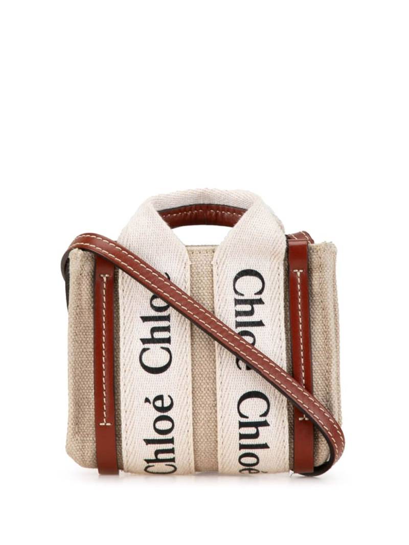 Chloé Pre-Owned 2010-present Mini Canvas Woody satchel - Brown von Chloé Pre-Owned