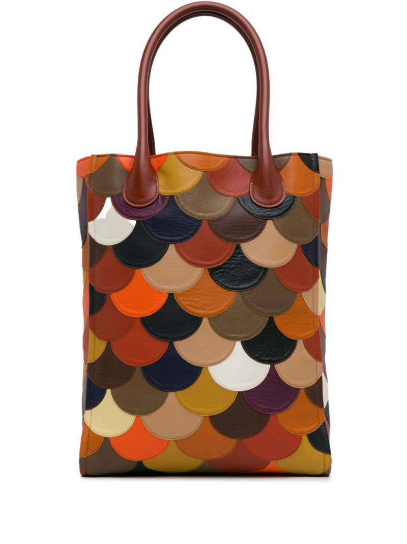 Chloé Pre-Owned 2021 Calfskin Patchwork Joyce tote bag - Multicolour von Chloé Pre-Owned