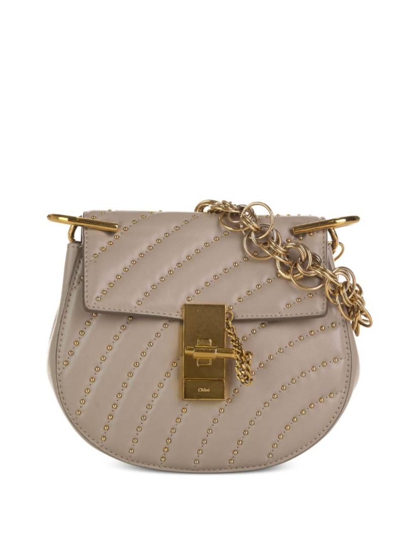 Chloé Pre-Owned Pre-Owned Chloe Drew Bijou Studded Leather Crossbody Bag - Grey von Chloé Pre-Owned