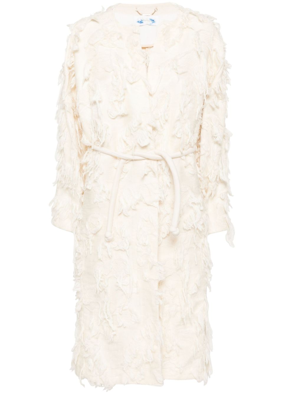 Chloé Pre-Owned White Long Coat von Chloé Pre-Owned