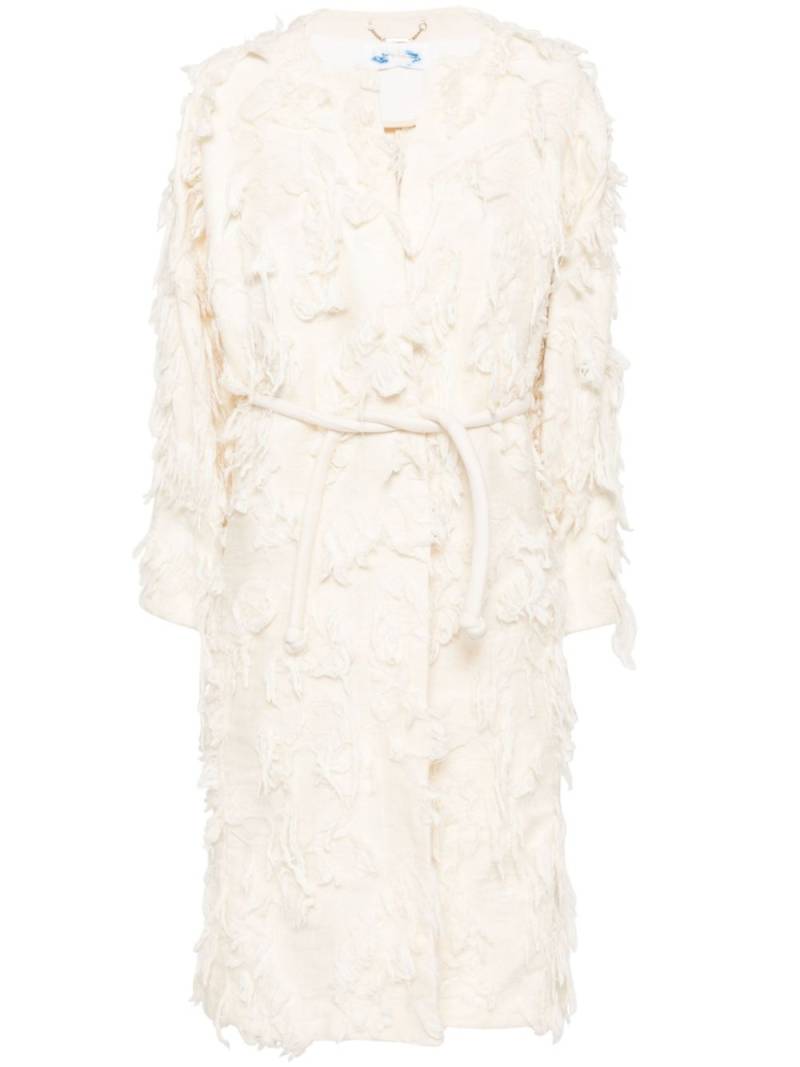 Chloé Pre-Owned White Long Coat von Chloé Pre-Owned