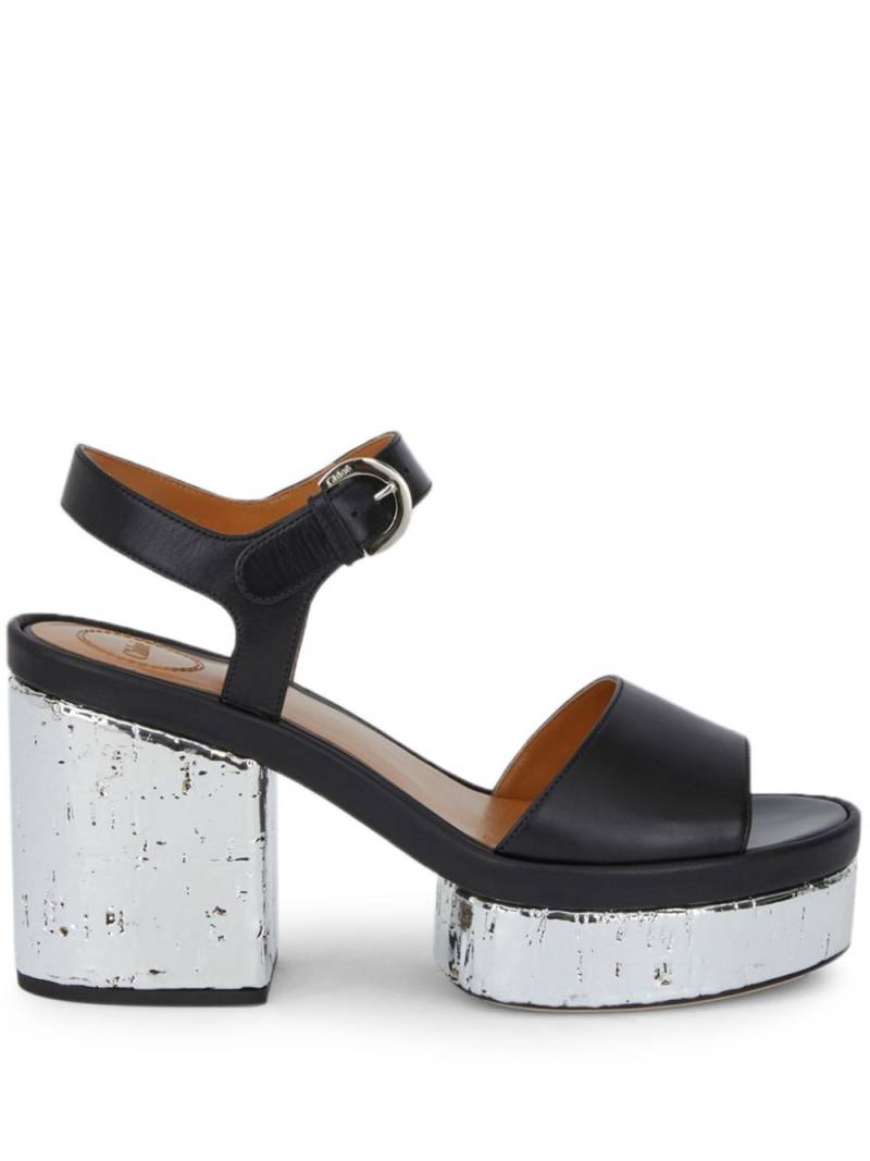 Chloé 100mm Odina platform sandals - Black von Chloé