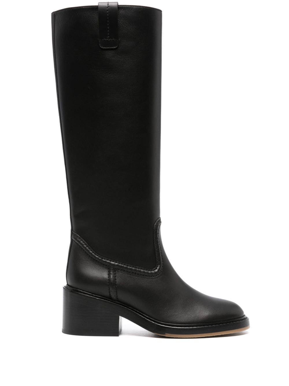 Chloé 70mm knee-high leather boots - Black von Chloé