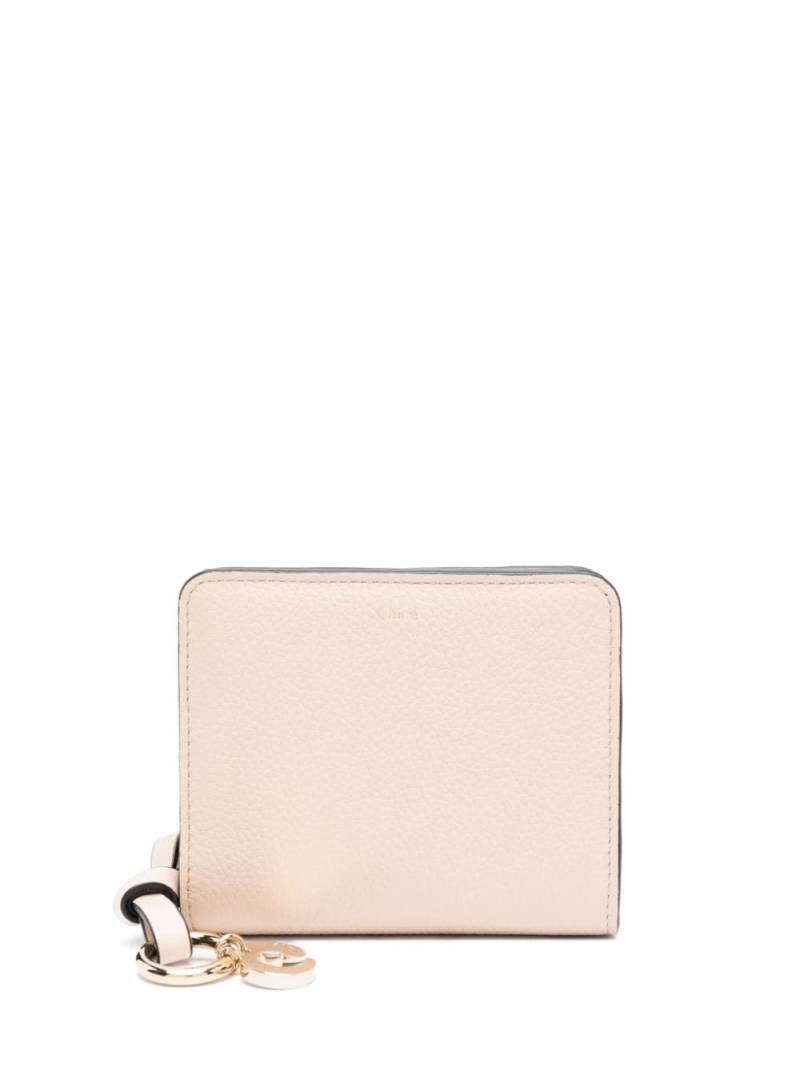 Chloé Alphabet leather compact wallet - Pink von Chloé