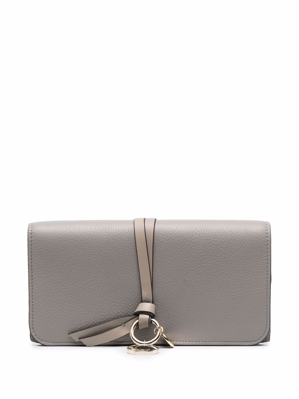 Chloé Alphabet textured-leather wallet - Grey von Chloé