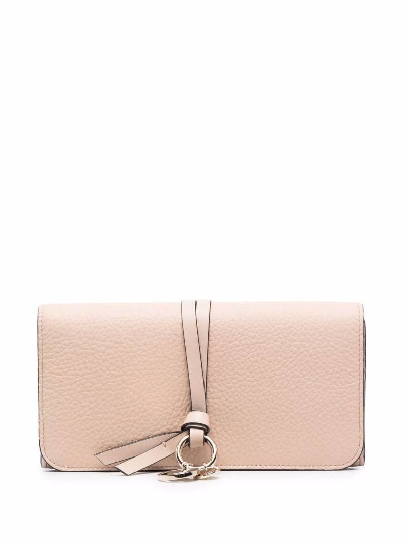 Chloé Alphabet textured-leather wallet - Pink von Chloé