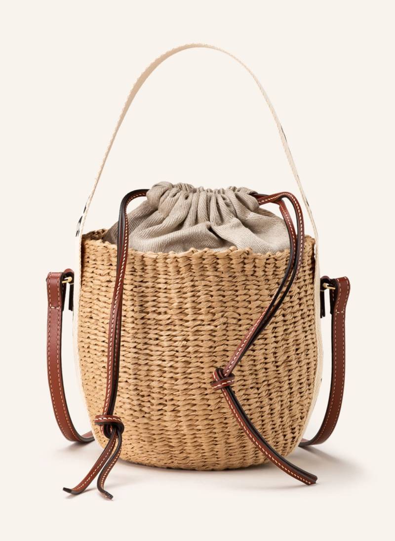 Chloé Beuteltasche Woody beige von Chloé