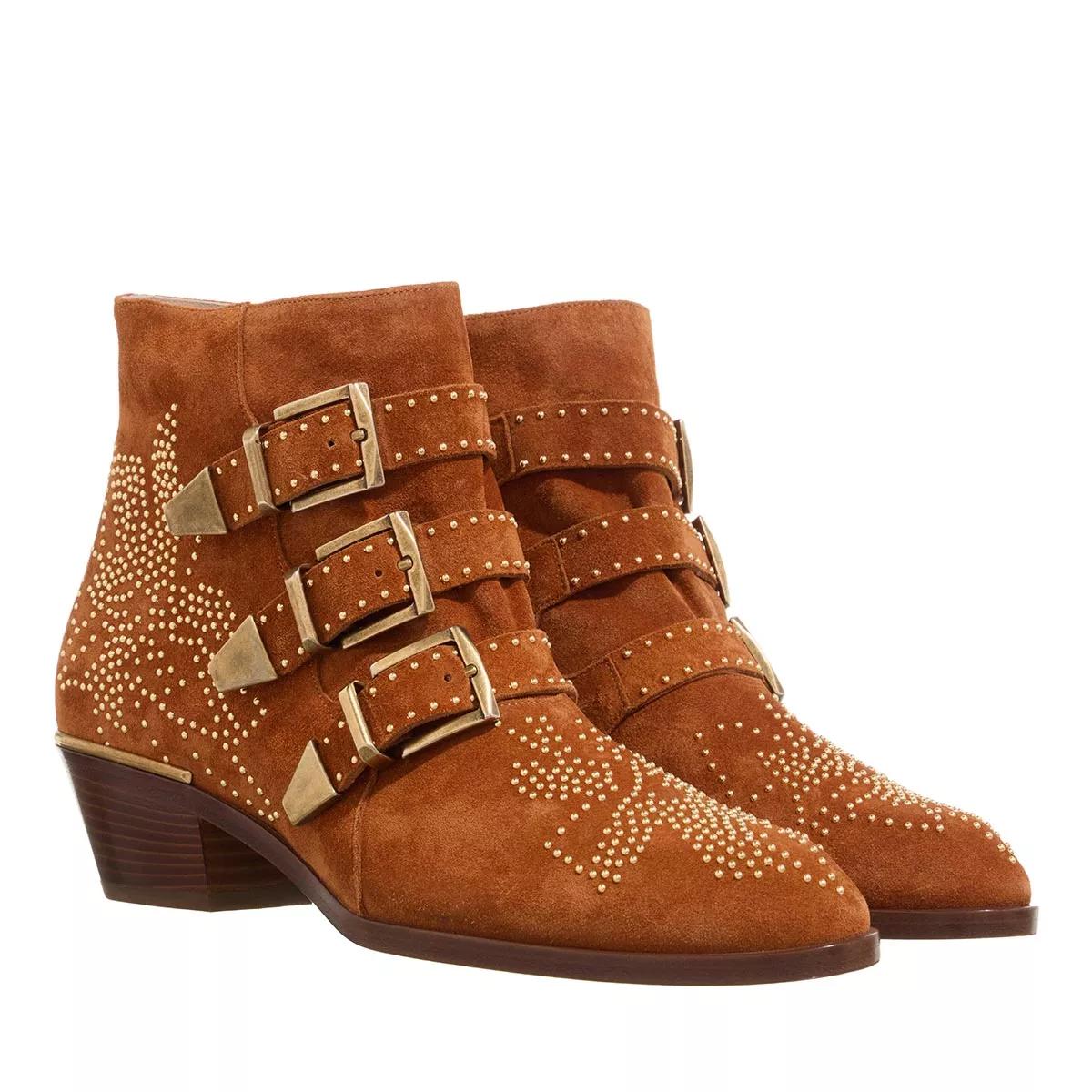 Chloé Boots & Stiefeletten - Ankle Boots Susan - Gr. 37 (EU) - in Braun - für Damen von Chloé