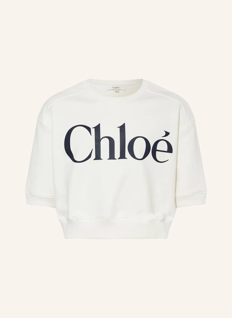 Chloé Cropped-Sweatshirt weiss von Chloé