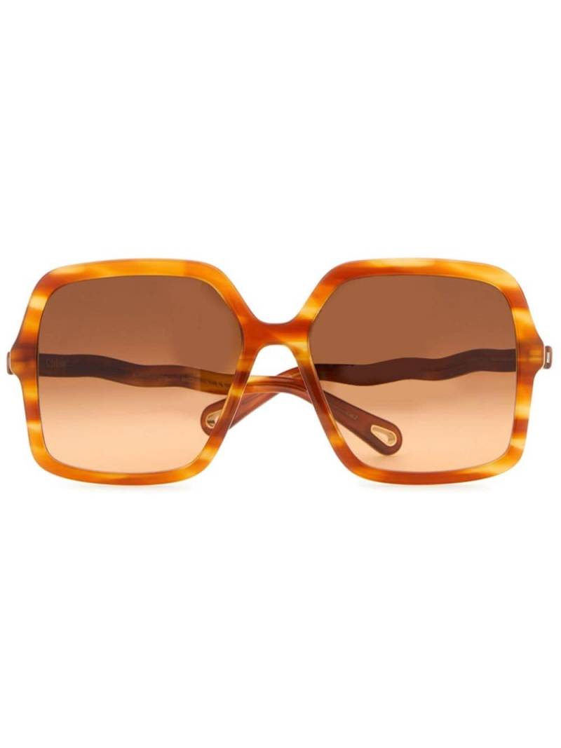 Chloé Gayia square-frame sunglasses - Brown von Chloé