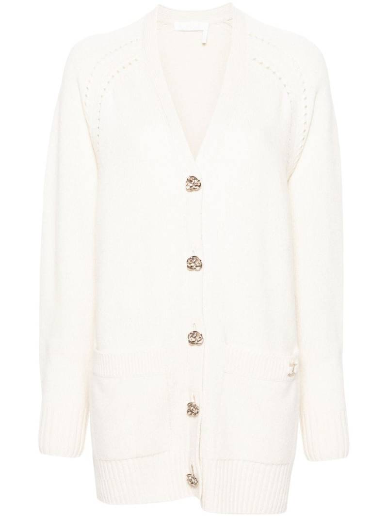 Chloé Generous cashmere cardigan - Neutrals von Chloé