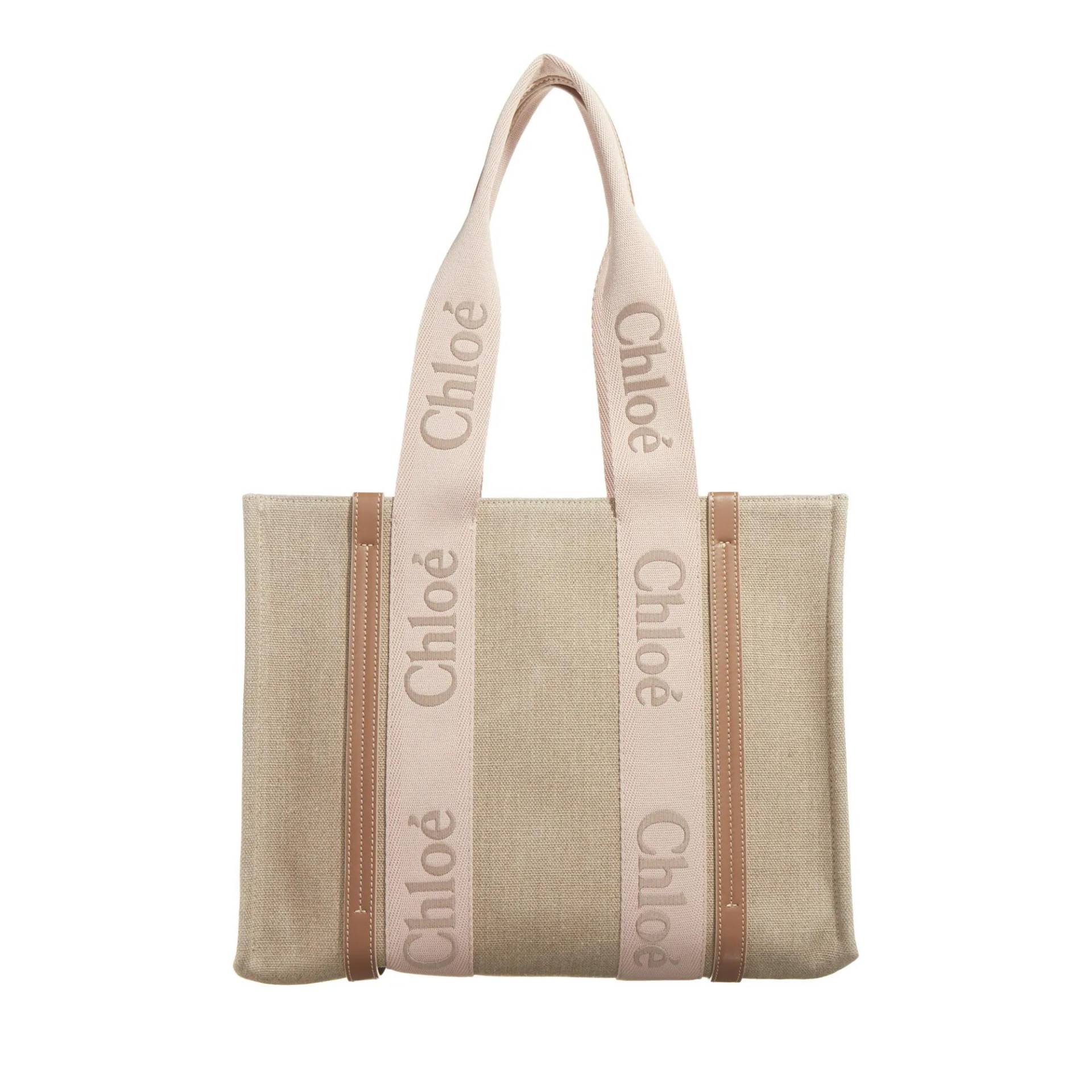 Chloé Handtasche - Medium Woody Tote Bag - Gr. unisize - in Beige - für Damen Chloé Handtasche - Medium Woody Tote Bag - Gr. unisize - in Beige - für Damen von Chloé