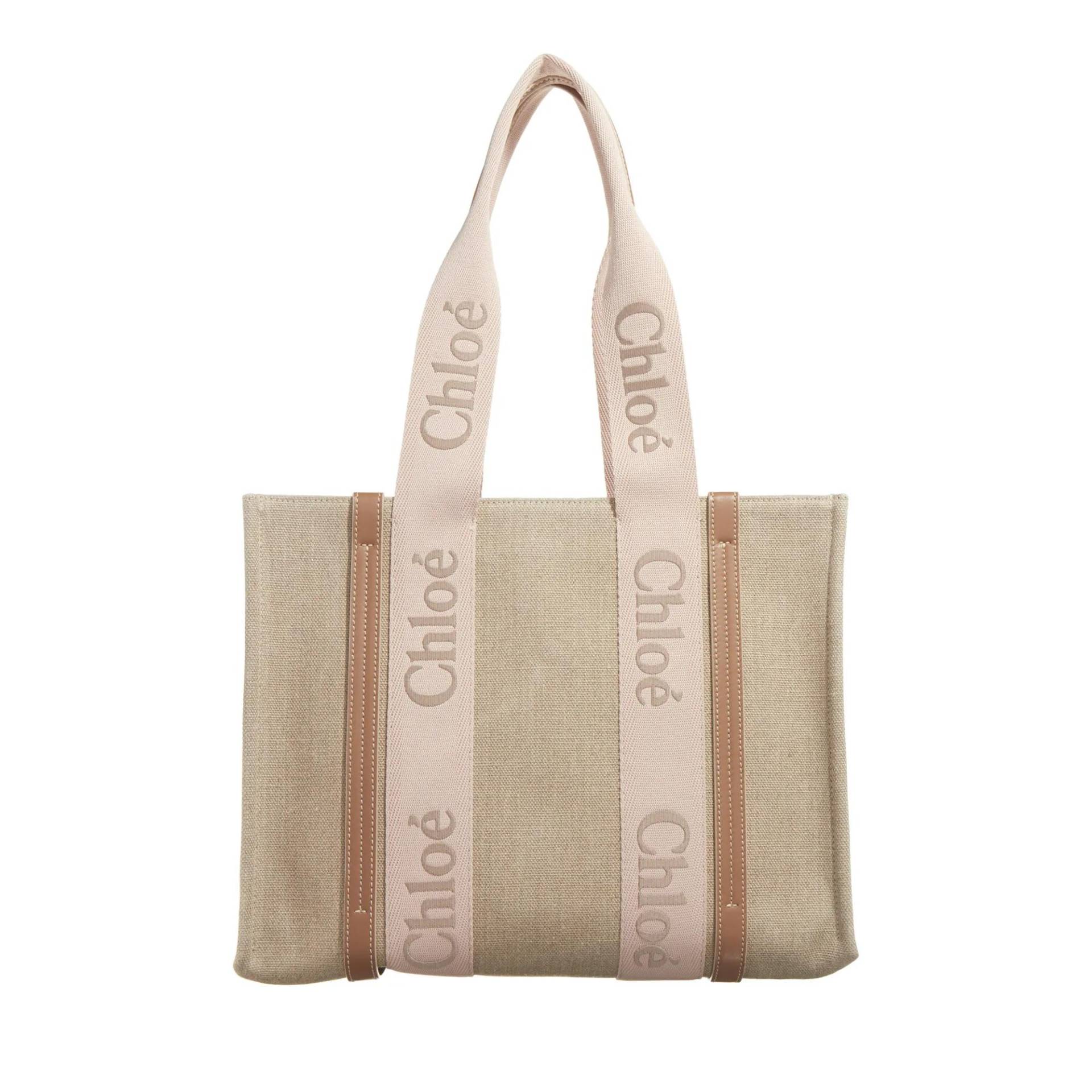 Chloé Handtasche - Medium Woody Tote Bag - Gr. unisize - in Beige - für Damen von Chloé