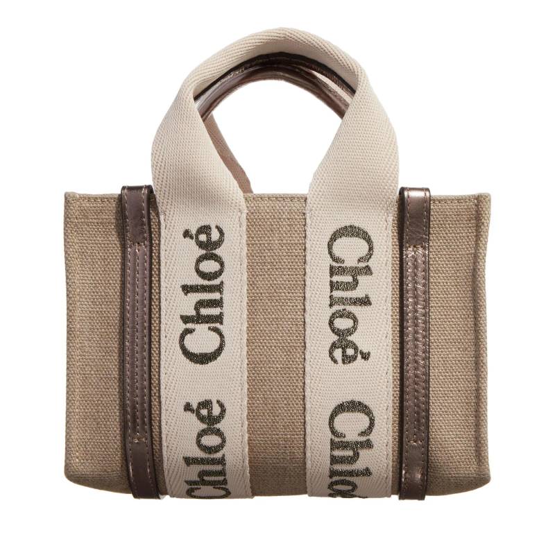 Chloé Handtasche - Small Woody Tote Bag - Gr. unisize - in Beige - für Damen von Chloé