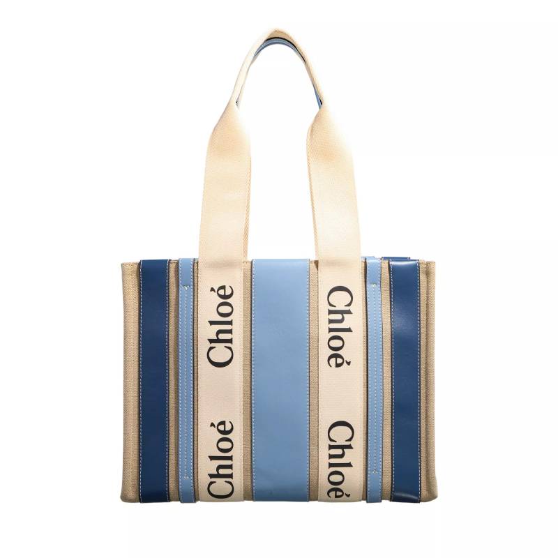 Chloé Handtasche - Woody Medium Tote Bag - Gr. unisize - in Blau - für Damen von Chloé