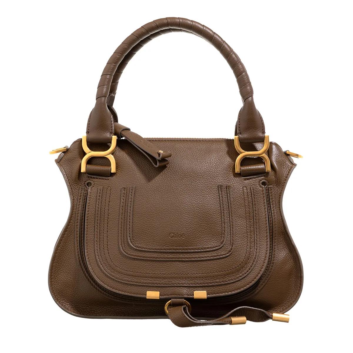 Chloé Handtasche - Marcie Shoulder Bag Small - Gr. unisize - in Taupe - für Damen von Chloé