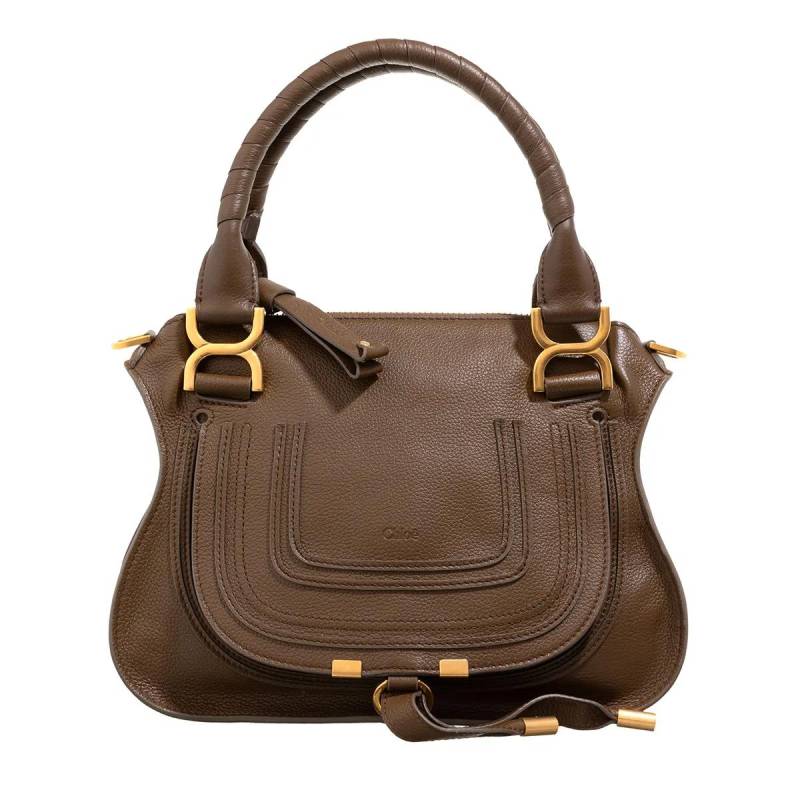 Chloé Henkeltasche - Marcie Shoulder Bag Small - Gr. unisize - in Taupe - für Damen von Chloé