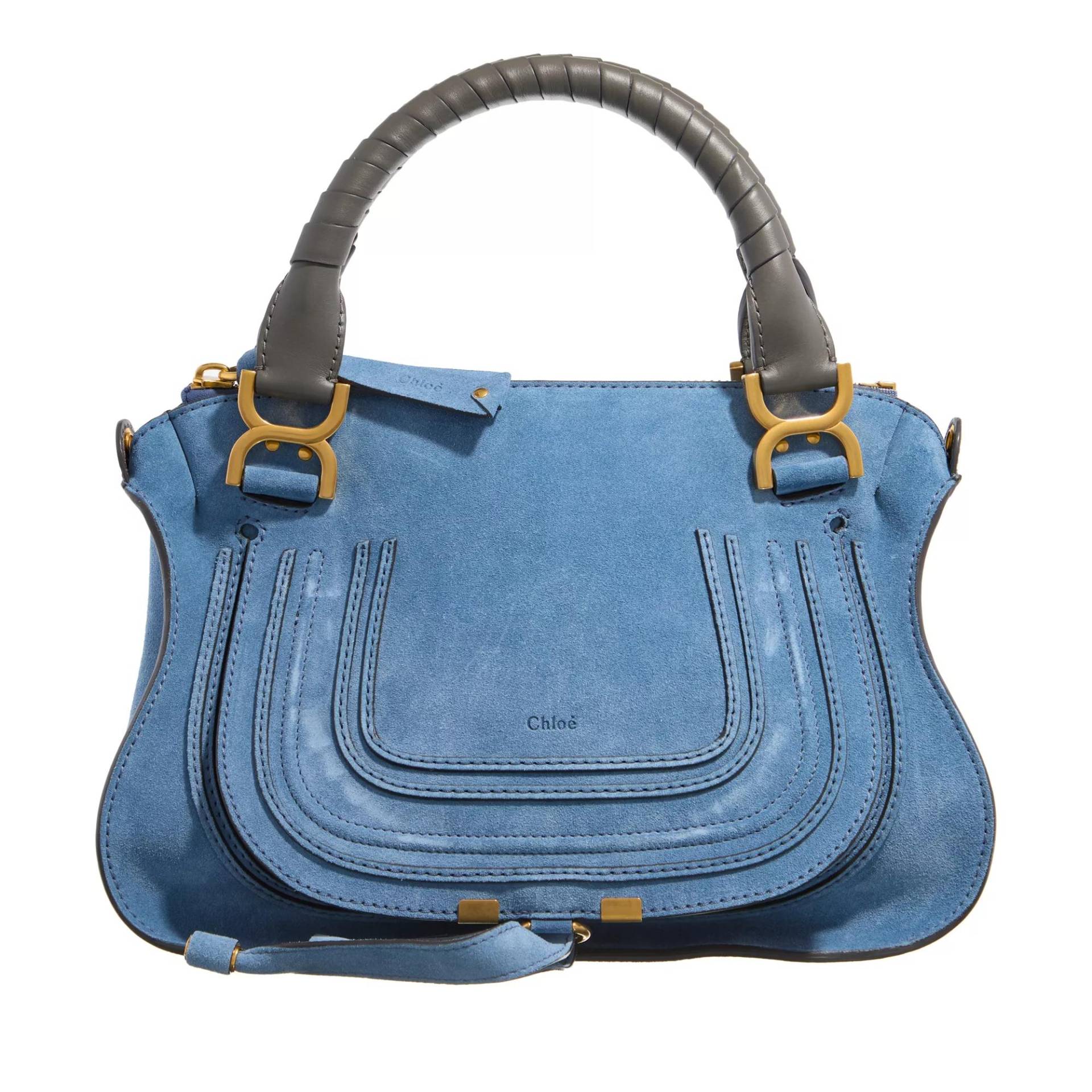 Chloé Henkeltasche - Marcie Zip Up Top Handle Bag - Gr. unisize - in Blau - für Damen von Chloé