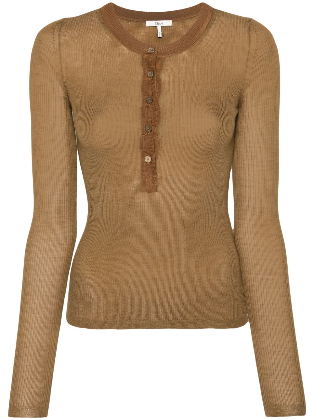 Chloé Henley sweater - Brown von Chloé