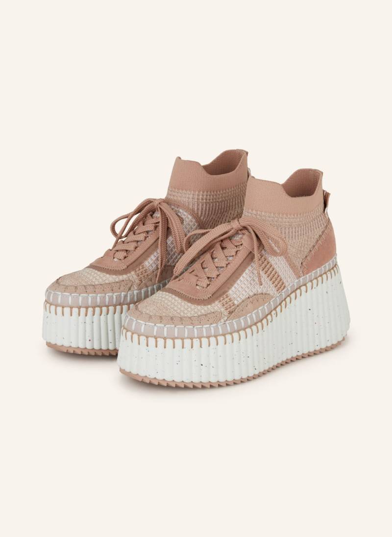 Chloé Hightop-Sneaker Nama rosa von Chloé