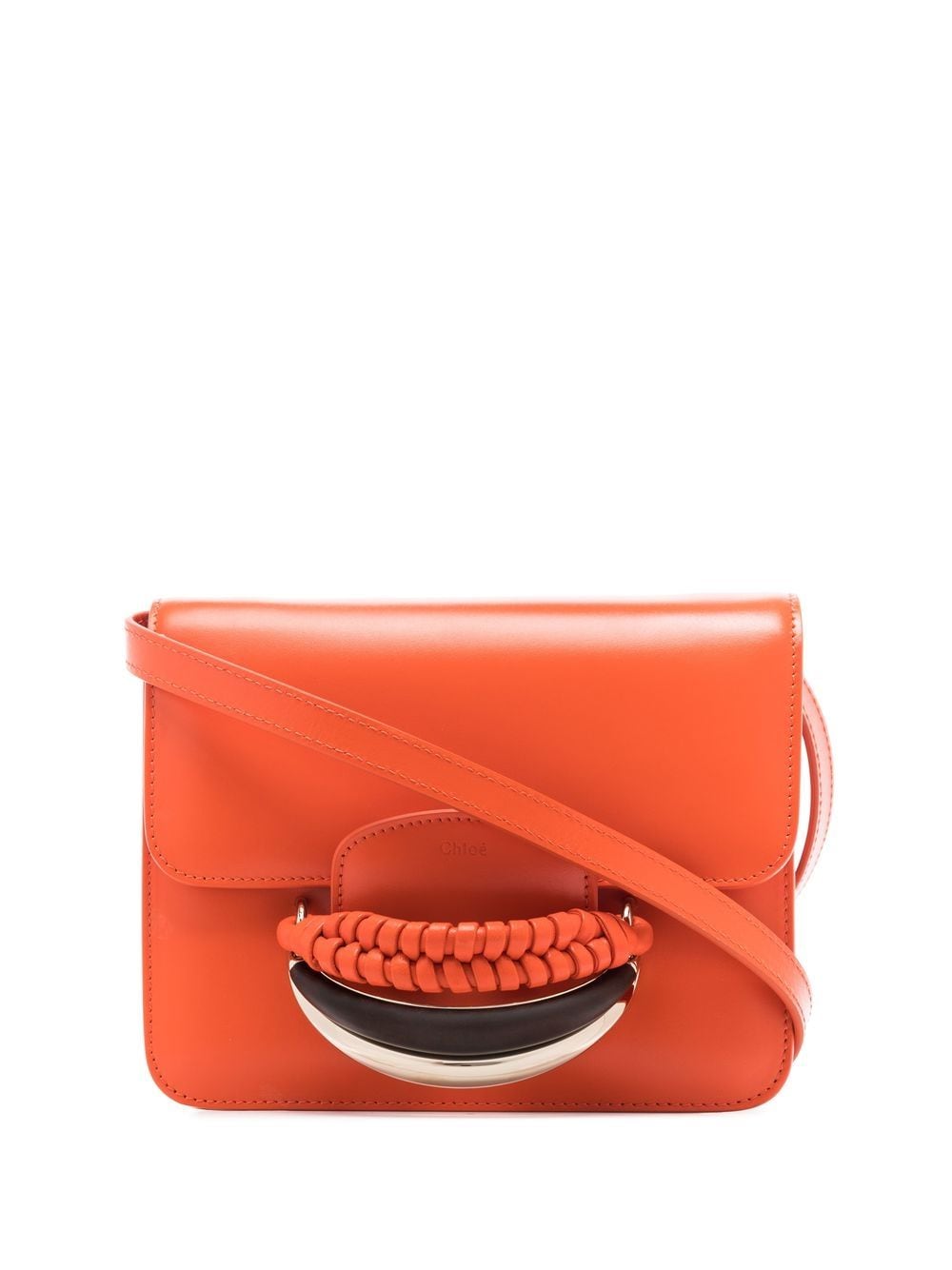 Chloé Kattie leather crossbody bag - Orange von Chloé