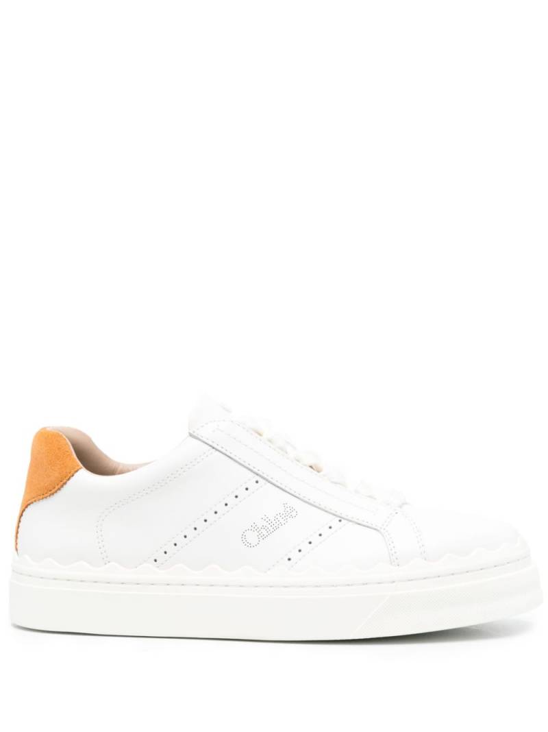 Chloé Lauren leather sneakers - White von Chloé