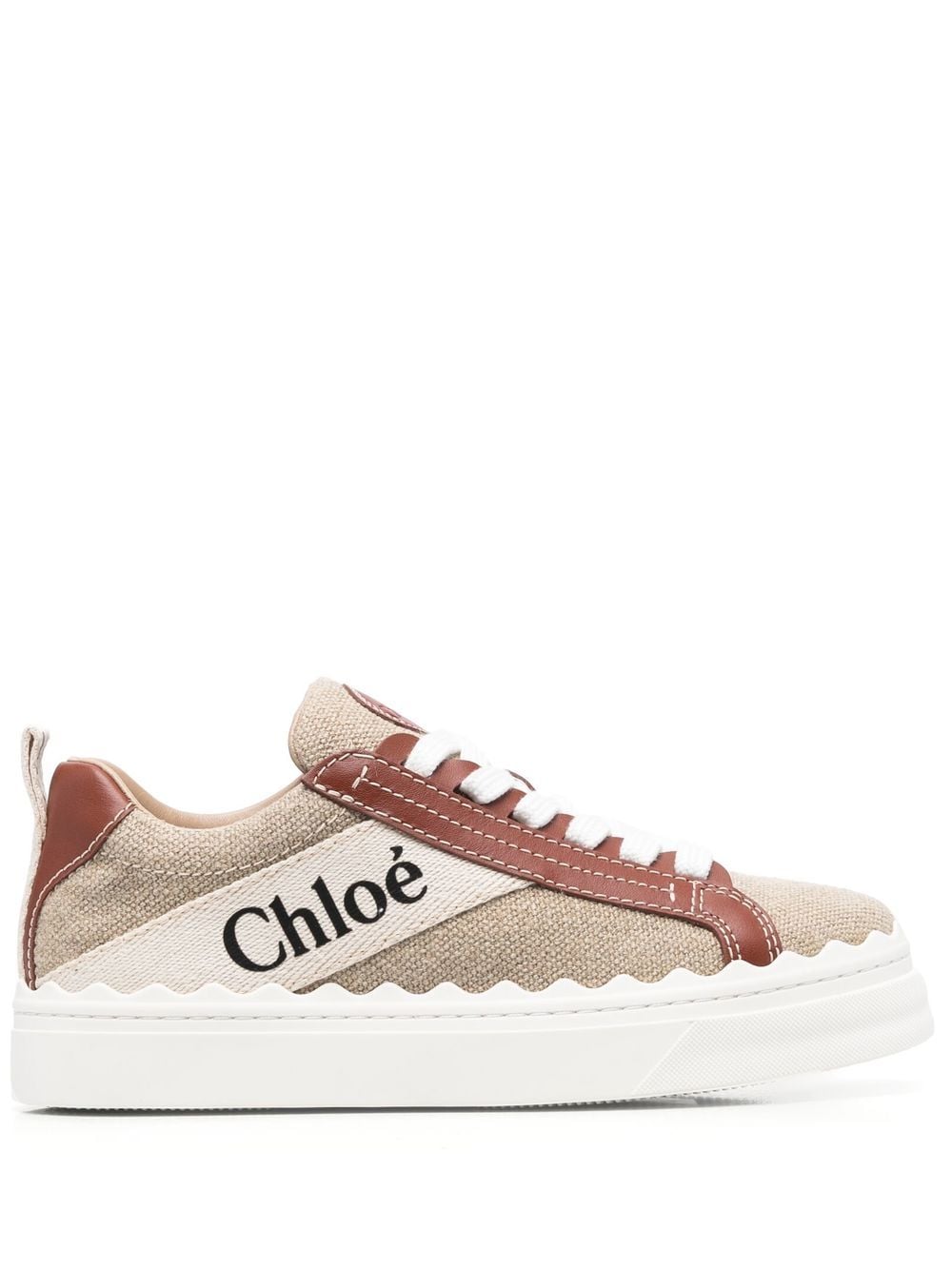 Chloé Lauren low-top canvas sneakers - Neutrals von Chloé