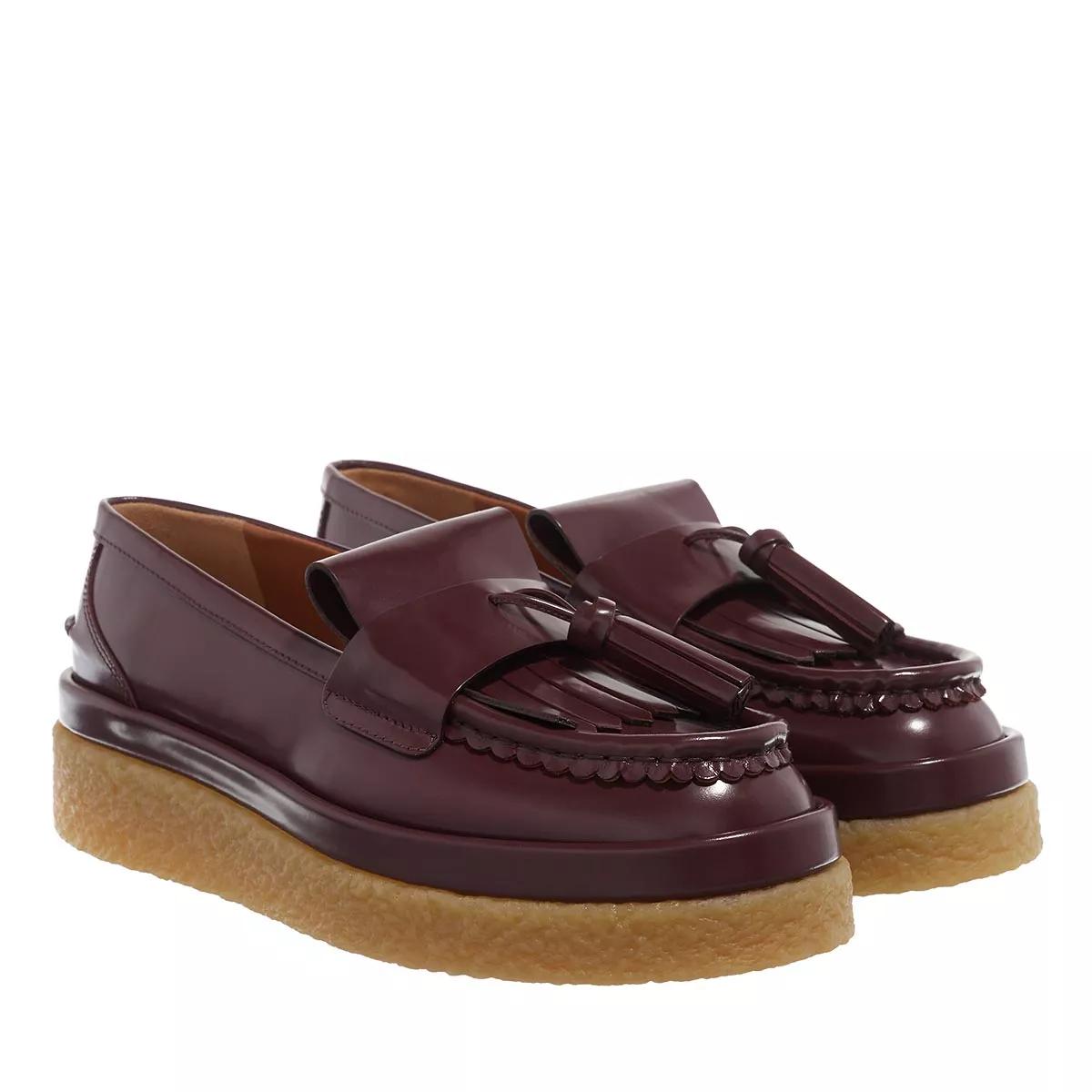 Chloé Loafers & Ballerinas - Jamie Moccasin Leather - Gr. 37 (EU) - in Rot - für Damen von Chloé