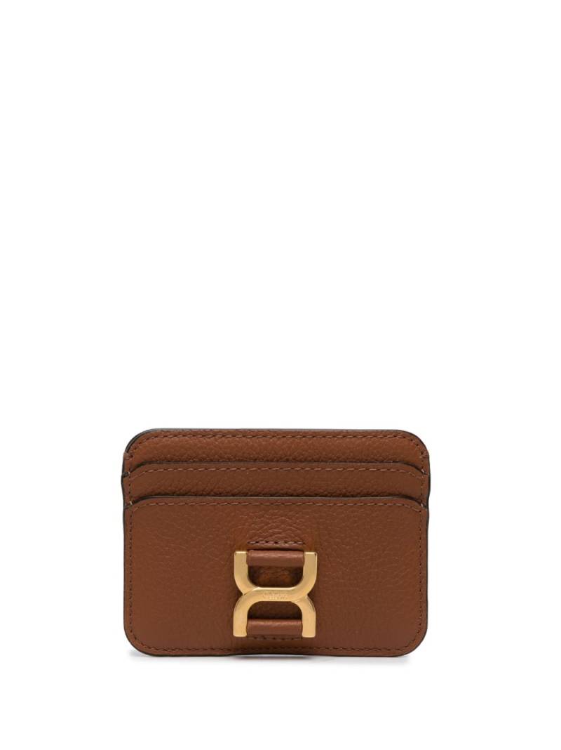 Chloé Marcie leather card holder - Brown von Chloé