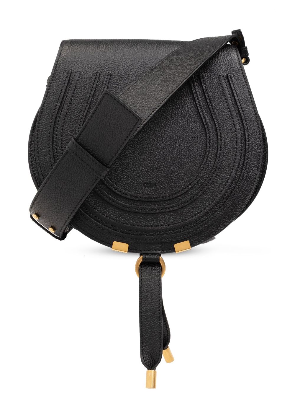 Chloé Marcie leather crossbody bag - Black von Chloé