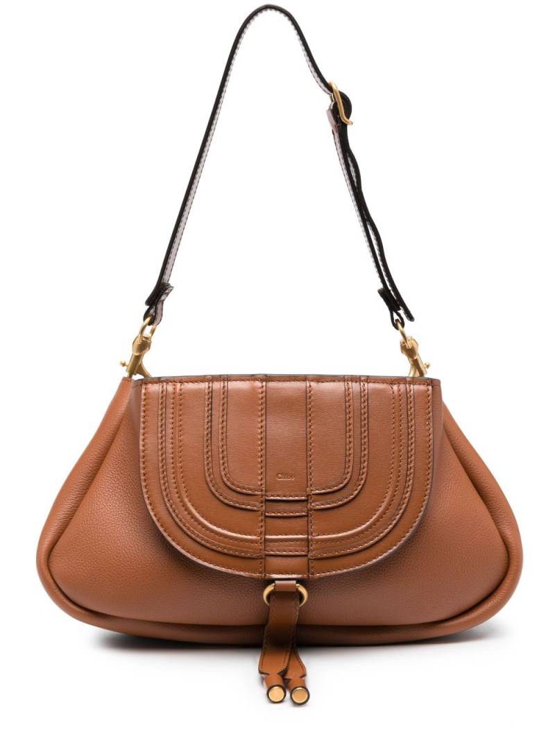 Chloé Marcie leather shoulder bag - Brown von Chloé