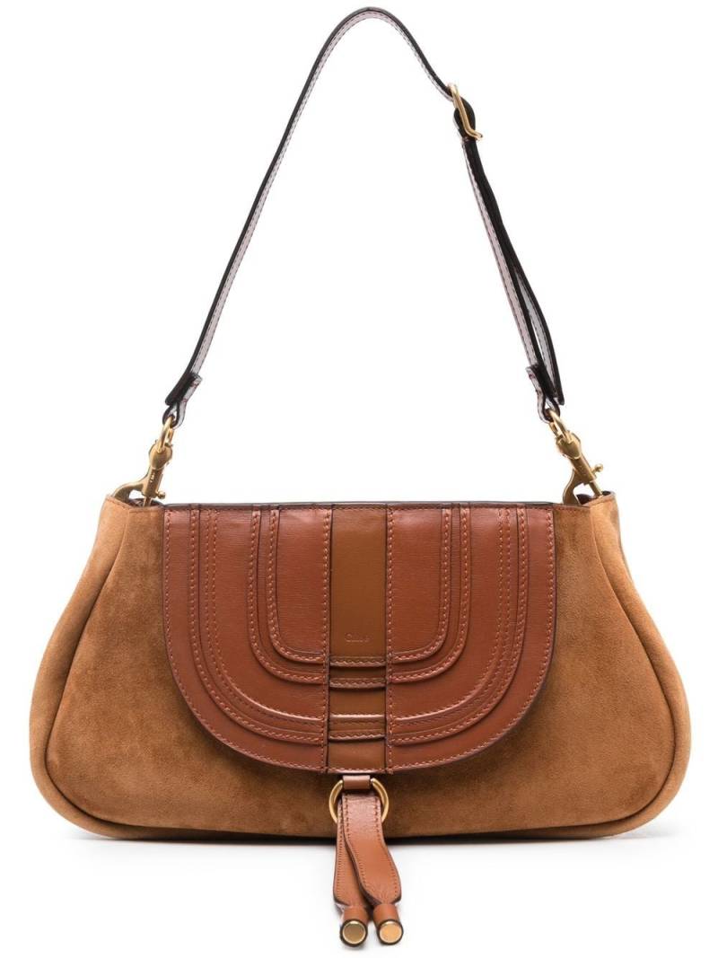 Chloé Marcie suede shoulder bag - Brown von Chloé