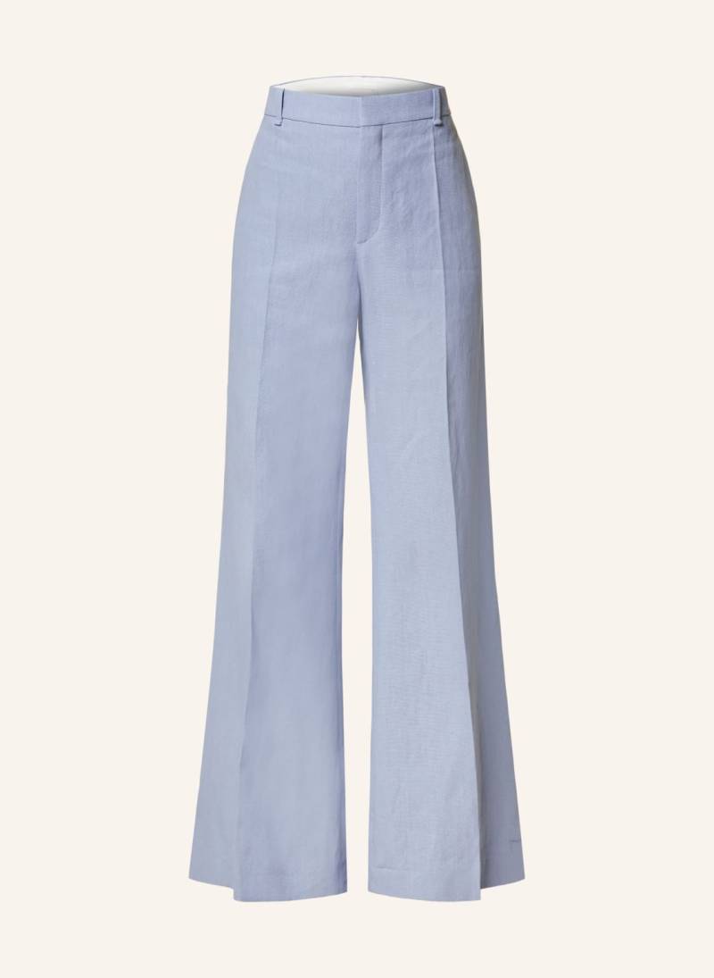 Chloé Marlenehose Mit Leinen blau von Chloé