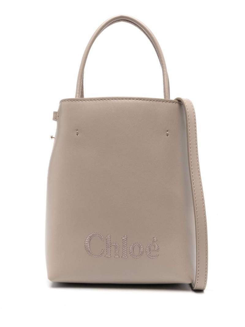 Chloé micro Sense tote bag - Grey von Chloé