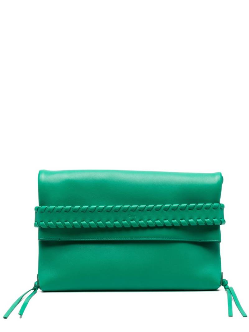 Chloé Mony whipstitched clutch bag - Green von Chloé