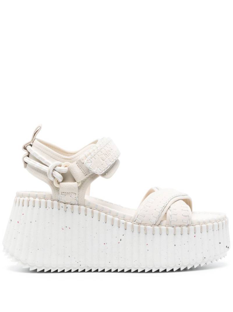 Chloé Nama 85mm platform sandals - Neutrals von Chloé