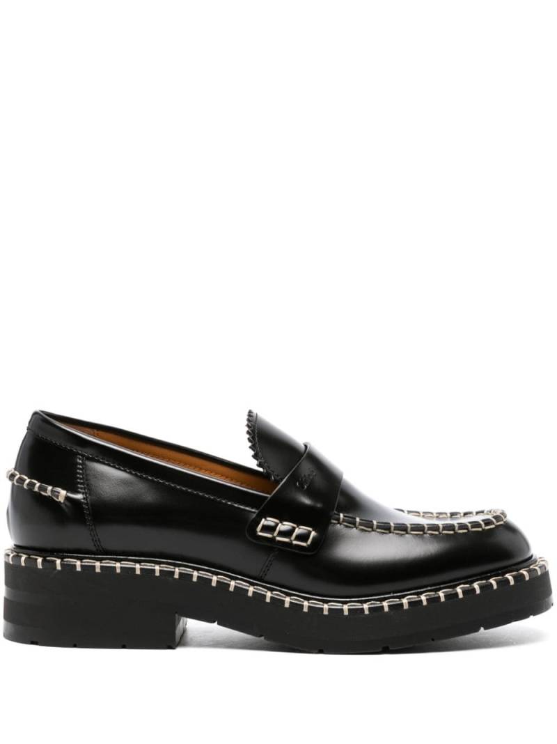 Chloé Noua leather flat-loafer - Black von Chloé