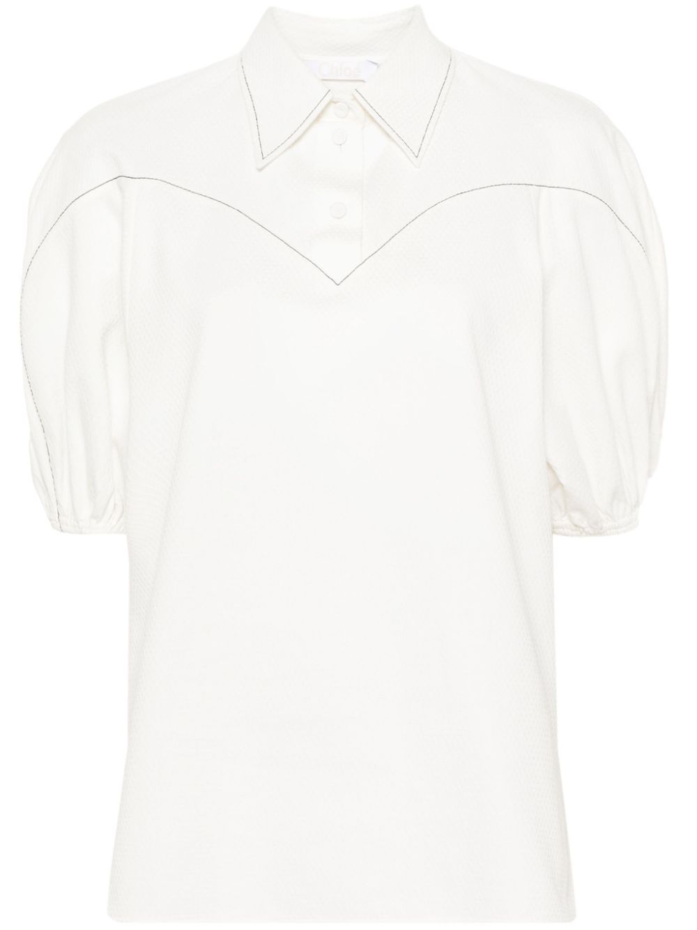 Chloé Oberteil patterned-jacquard blouse - White von Chloé