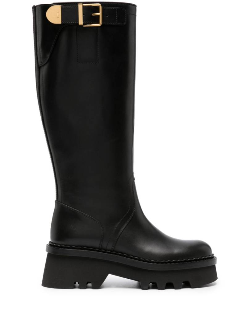 Chloé Owena knee-high leather boots - Black von Chloé