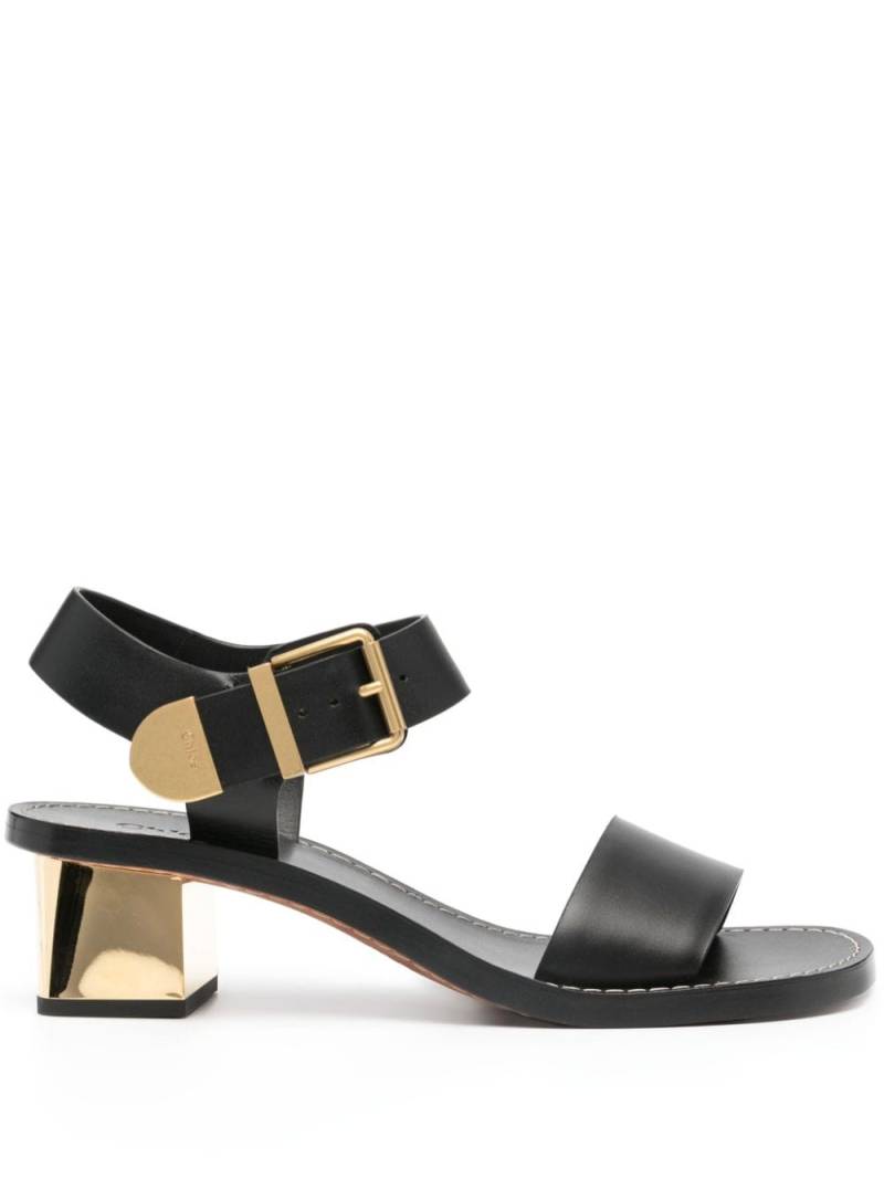 Chloé Rebecca 55mm leather sandals - Black von Chloé