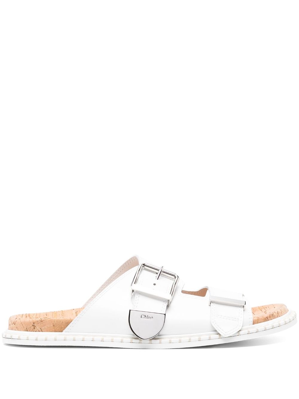 Chloé Rebecca double-strap sandals - White von Chloé