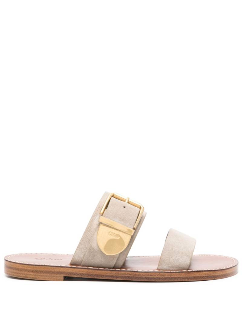 Chloé Rebecca flat sandals - Neutrals von Chloé